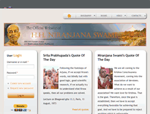 Tablet Screenshot of niranjanaswami.net